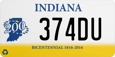 IN license plate 374DU