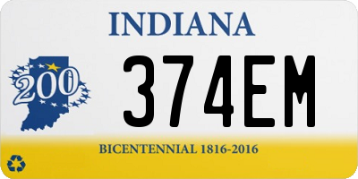 IN license plate 374EM
