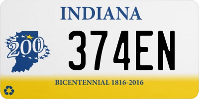 IN license plate 374EN