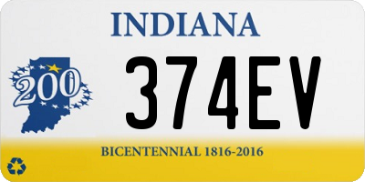 IN license plate 374EV