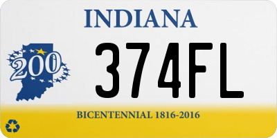 IN license plate 374FL