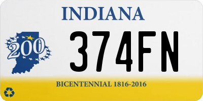 IN license plate 374FN