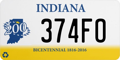 IN license plate 374FO