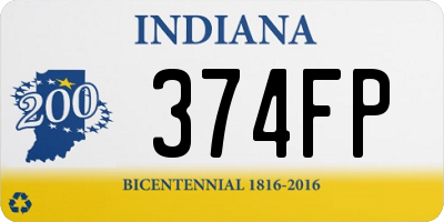 IN license plate 374FP