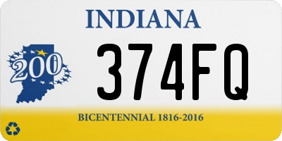 IN license plate 374FQ