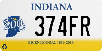 IN license plate 374FR