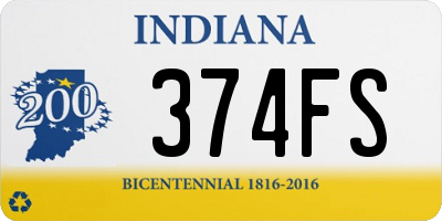 IN license plate 374FS