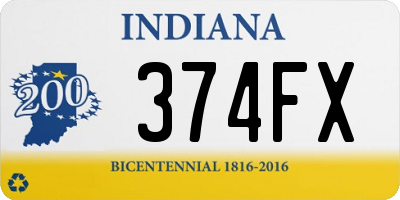 IN license plate 374FX