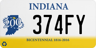 IN license plate 374FY