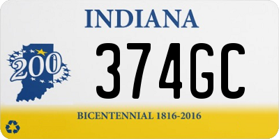 IN license plate 374GC