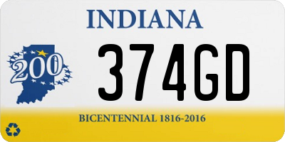 IN license plate 374GD