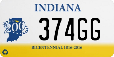 IN license plate 374GG