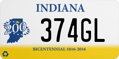 IN license plate 374GL