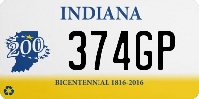 IN license plate 374GP