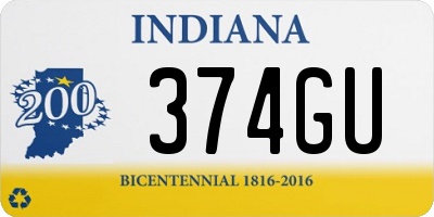 IN license plate 374GU