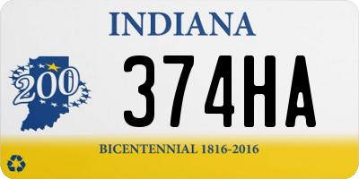 IN license plate 374HA
