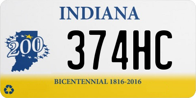 IN license plate 374HC