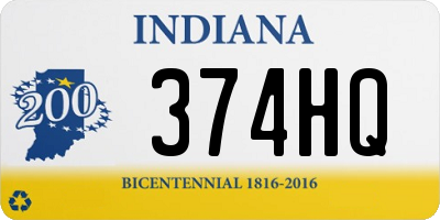 IN license plate 374HQ