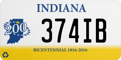 IN license plate 374IB