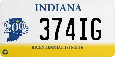 IN license plate 374IG