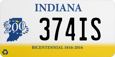 IN license plate 374IS