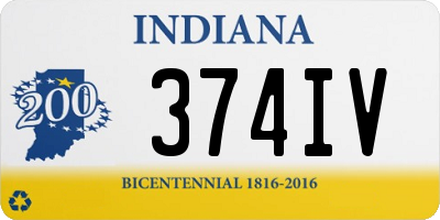 IN license plate 374IV