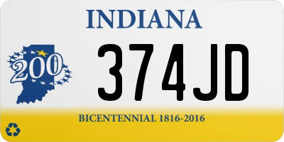 IN license plate 374JD