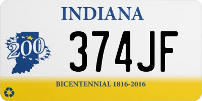 IN license plate 374JF