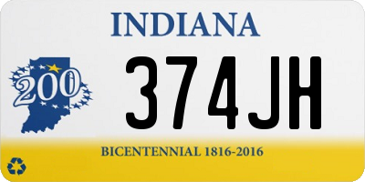 IN license plate 374JH