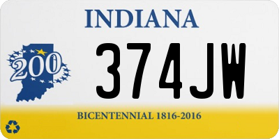 IN license plate 374JW