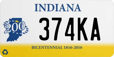 IN license plate 374KA