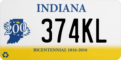 IN license plate 374KL