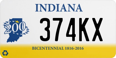 IN license plate 374KX