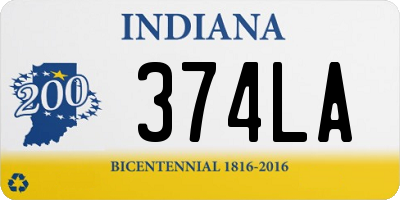 IN license plate 374LA