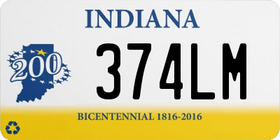 IN license plate 374LM