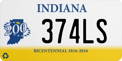 IN license plate 374LS