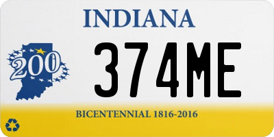 IN license plate 374ME