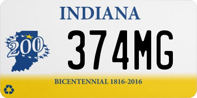 IN license plate 374MG