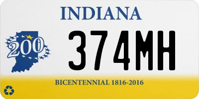 IN license plate 374MH