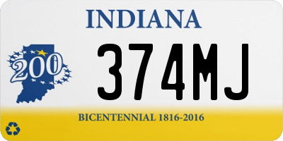 IN license plate 374MJ