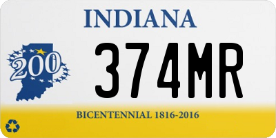 IN license plate 374MR