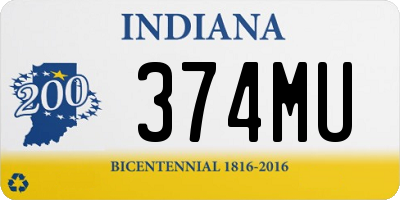 IN license plate 374MU