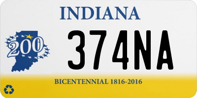IN license plate 374NA