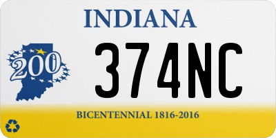 IN license plate 374NC