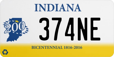 IN license plate 374NE