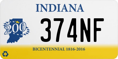 IN license plate 374NF