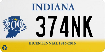 IN license plate 374NK