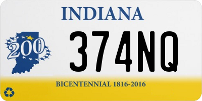 IN license plate 374NQ