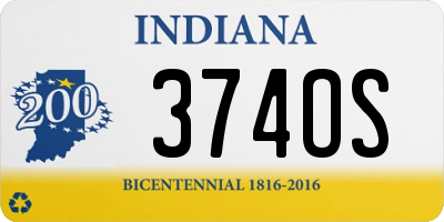 IN license plate 374OS