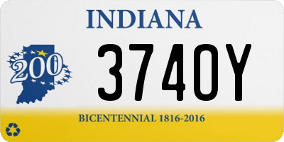 IN license plate 374OY